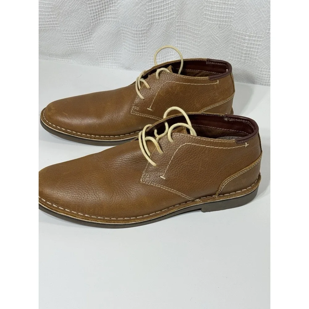 Kenneth Cole Reaction Desert Wind Mens‎ Leather Chukka Boots 11 M Brown Lace Up